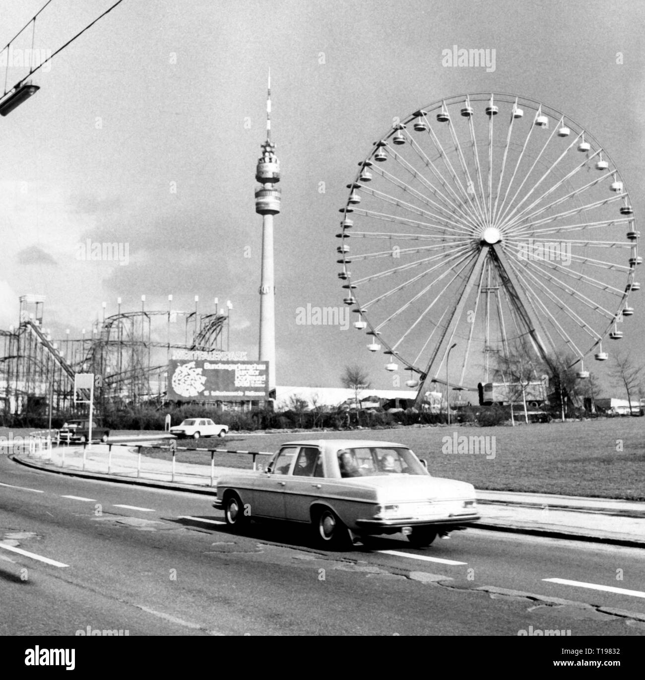 Geografía / viajes históricos, Alemania, las ciudades y las comunidades, Dortmund, Parque, Westfalenpark, vista, poco antes de la apertura del Bundesgartenschau 25.4.1969-Clearance-Info Additional-Rights-Not-Available Foto de stock