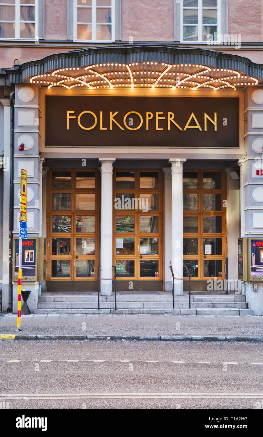 Pequeño e íntimo Folkoperan opera house, Sodermalm, Estocolmo, Suecia, Escandinavia Foto de stock