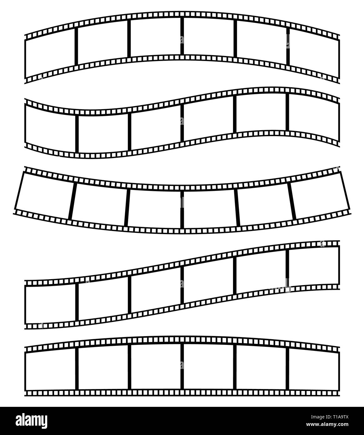 Las tiras de película en blanco y negro, las cintas de cine Fotografía de  stock - Alamy