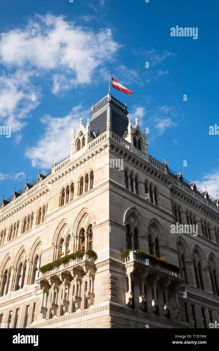 El Ayuntamiento de Viena, Wiener Rathaus, Viena, Austria Foto de stock