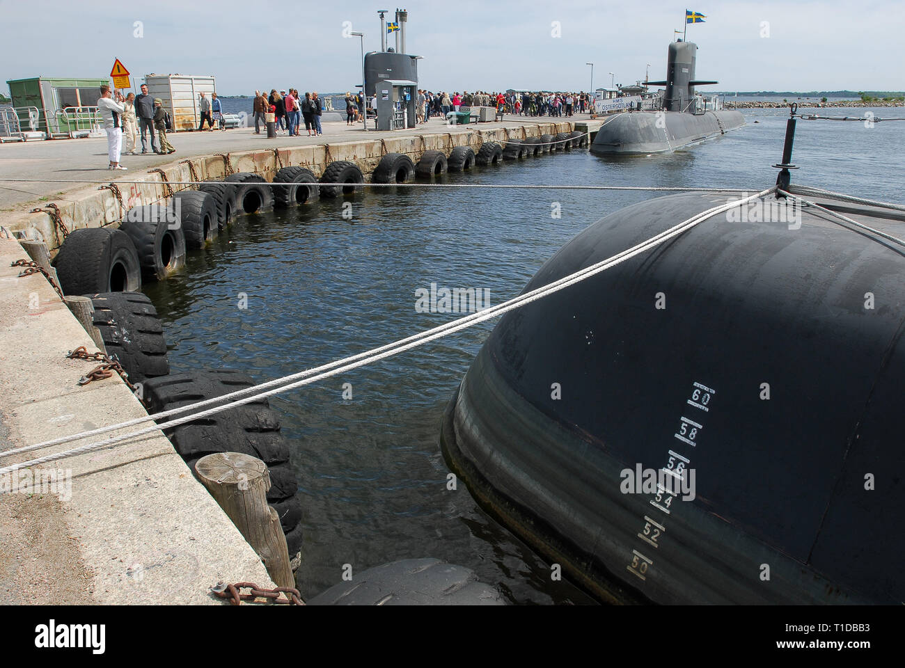 HSwMS clase Södermanland Södermanland, submarino, HSwMS Östergötland, clase Södermanland submarino y Halland HSwMS Hnd, Gotland submarino de clase 1 Foto de stock