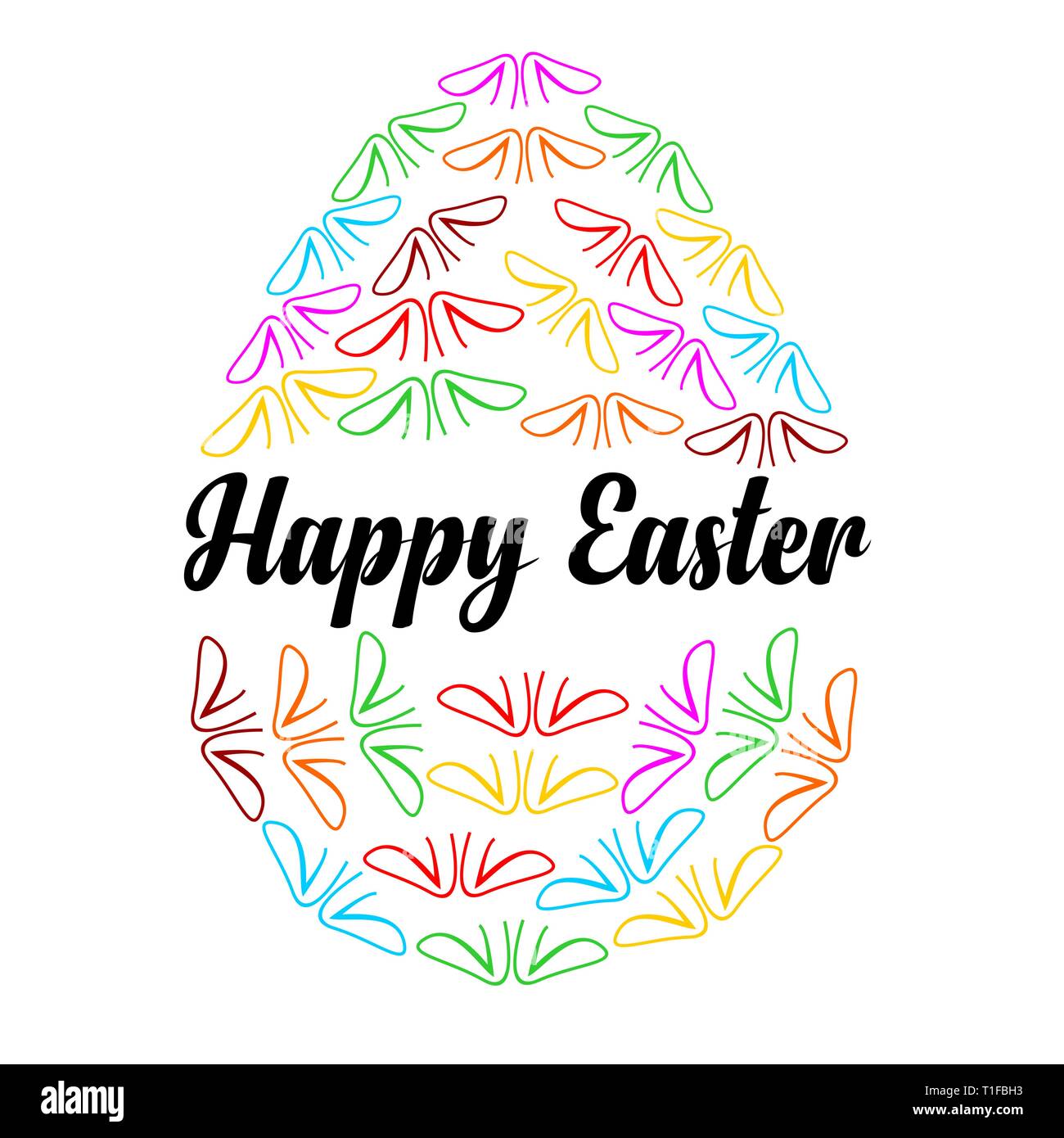 Felices Pascuas vector. Diseño de tarjeta de felicitación y la