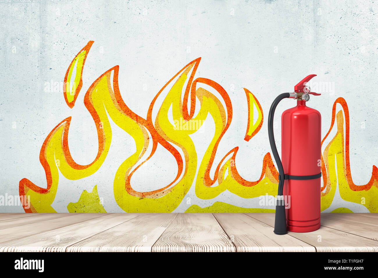Un extintor de incendios en casa montado en una pared Fotografía de stock -  Alamy