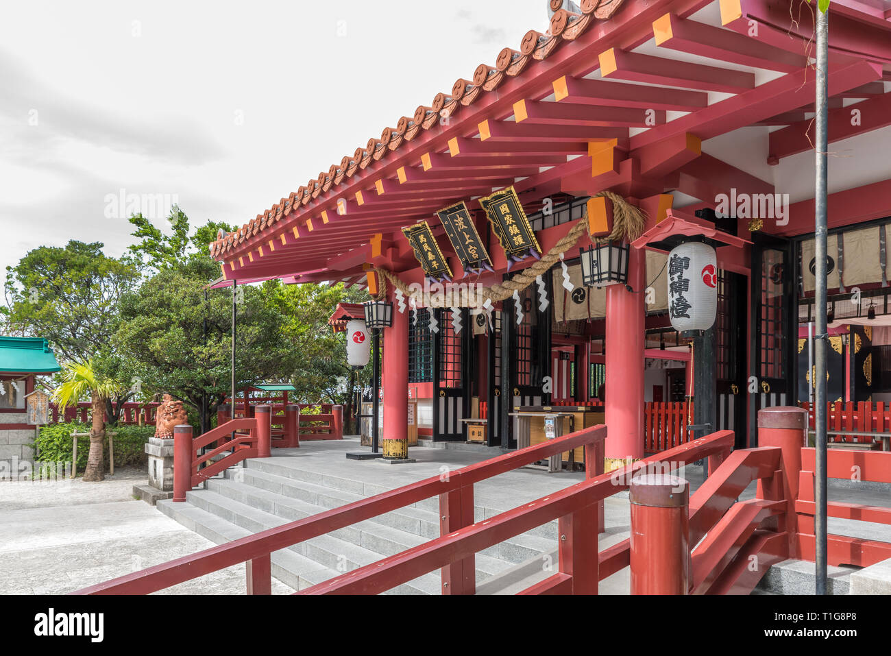 Santuario Naminoue en Okinawa, Japón Foto de stock