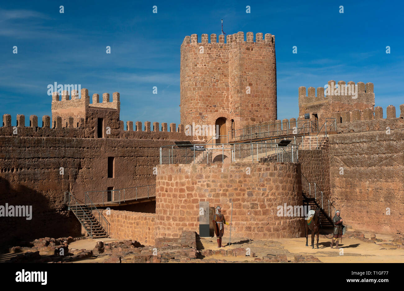 Castillo de Burgalimar (siglo X). Baños de la Encina. Provincia de Jaén. Región de Andalucía. España. Europa Foto de stock