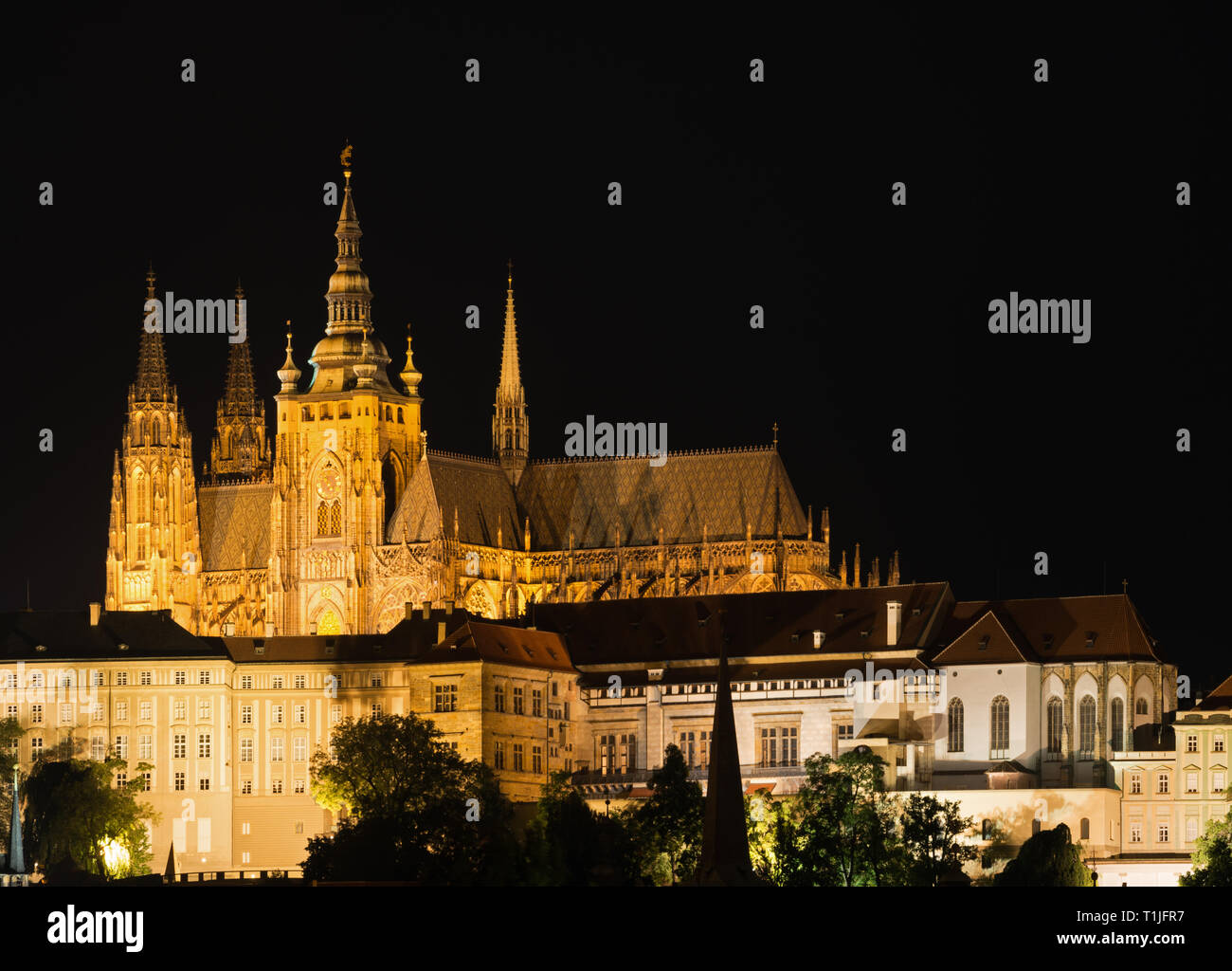 La catedral de San Vito en Praga Foto de stock