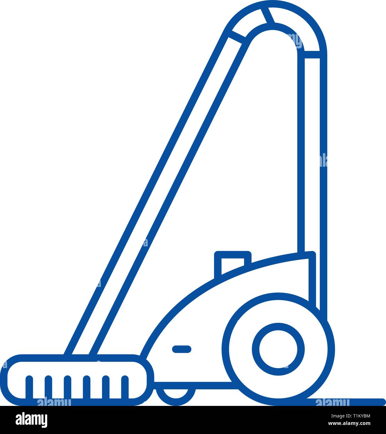 Vector icono plana - Ilustración de aspirador icono aislado sobre fondo  blanco con tipografía bloque. El logotipo de los aspiradores domésticos  Imagen Vector de stock - Alamy