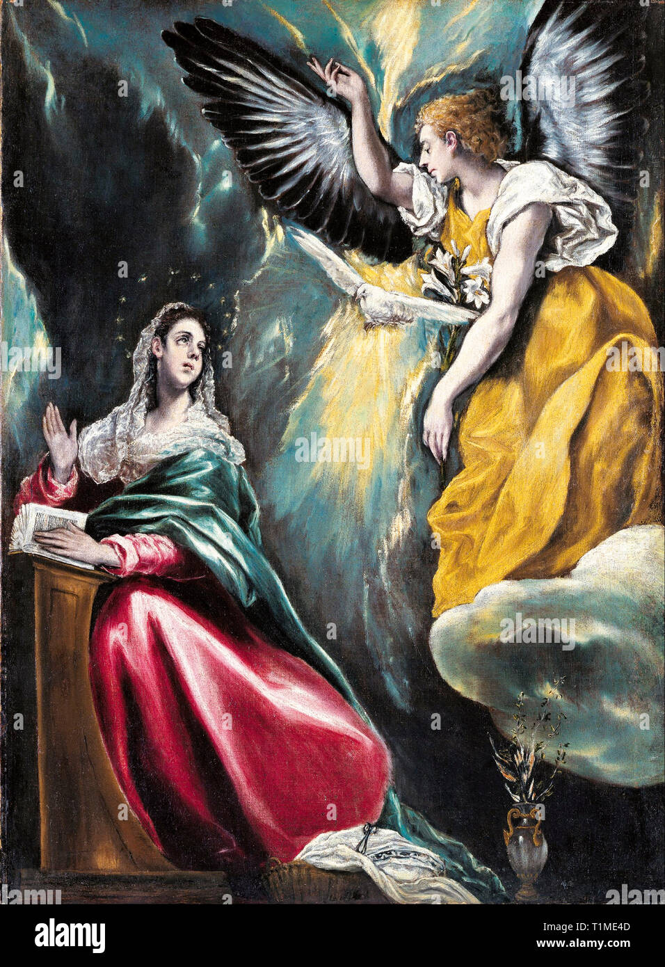 El Greco, La Anunciación, pintura, alrededor de 1596 Foto de stock