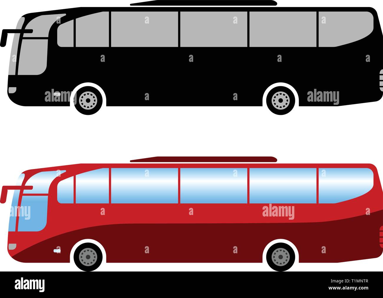 Autobús simple ilustración vectorial - Ilustración del Vector