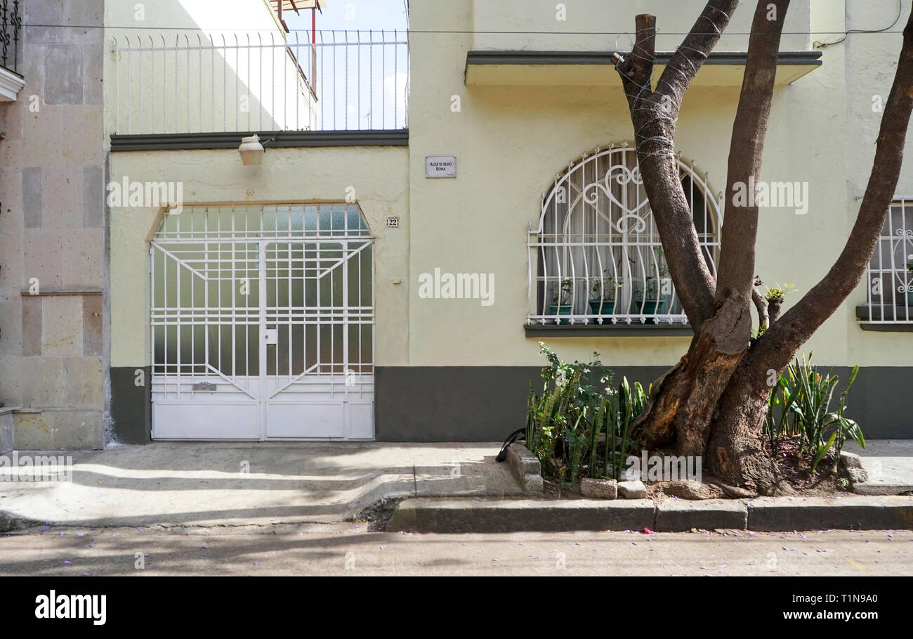 Calle Tepeji 22, Colonia Roma Sur, hogar de la Ciudad de México; México. El sitio de la película