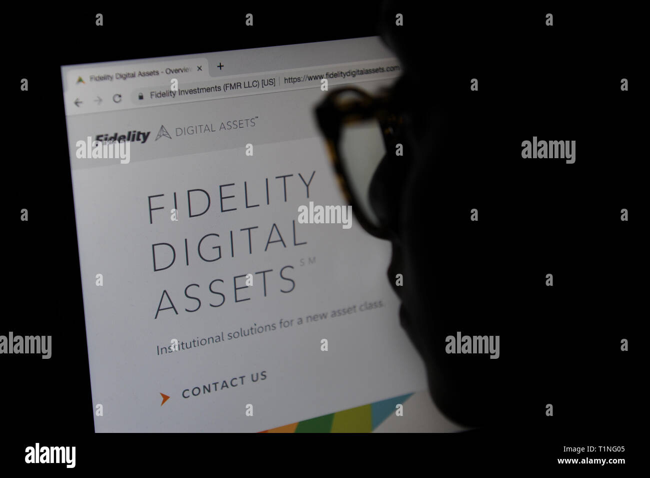 Sitio web de activos digitales de fidelidad Foto de stock