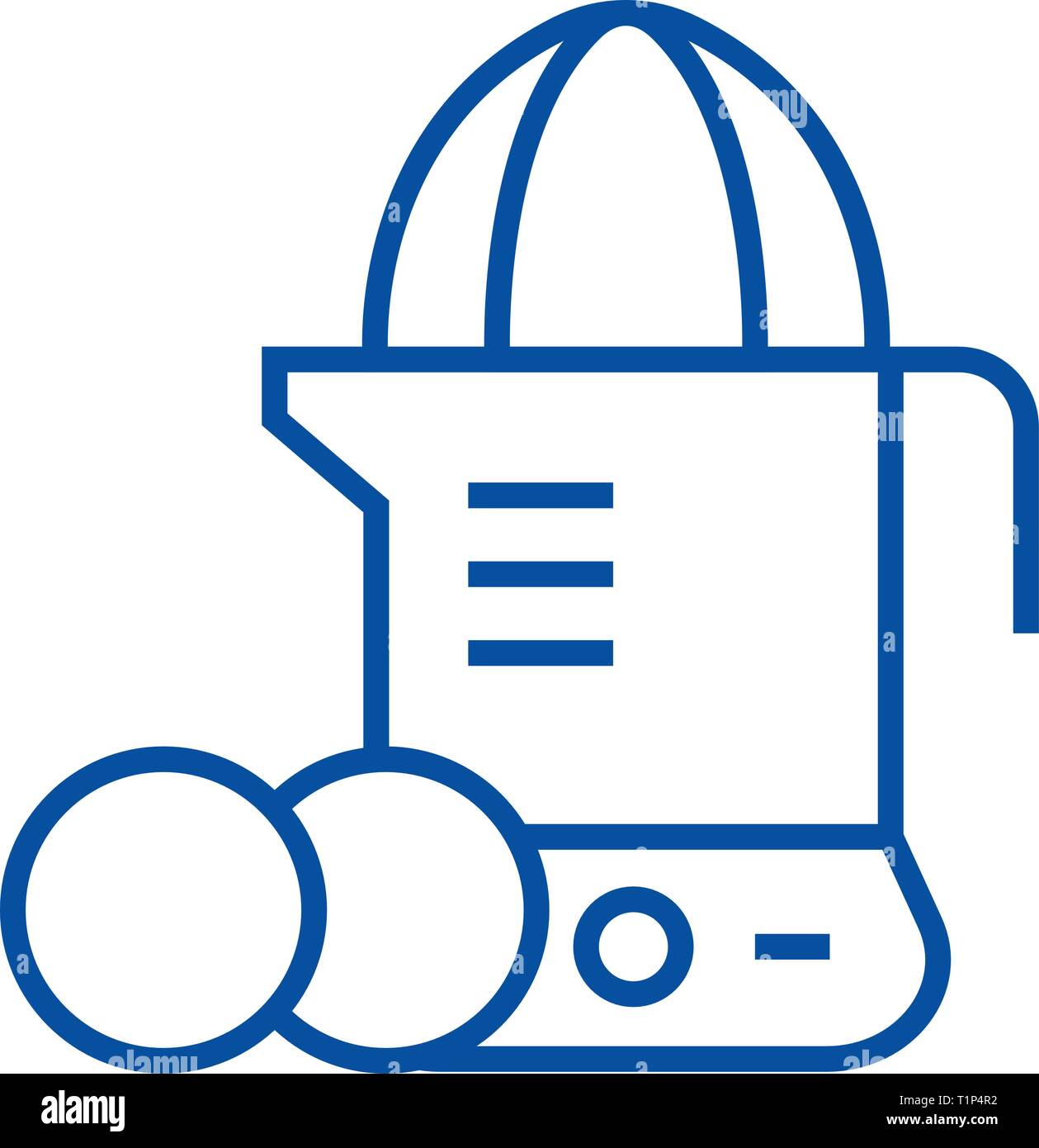 Icono de línea exprimidora de jugo de concepto. Exprimidor Icono De Línea De Exprimidor De Jugo, Signo De Contorno