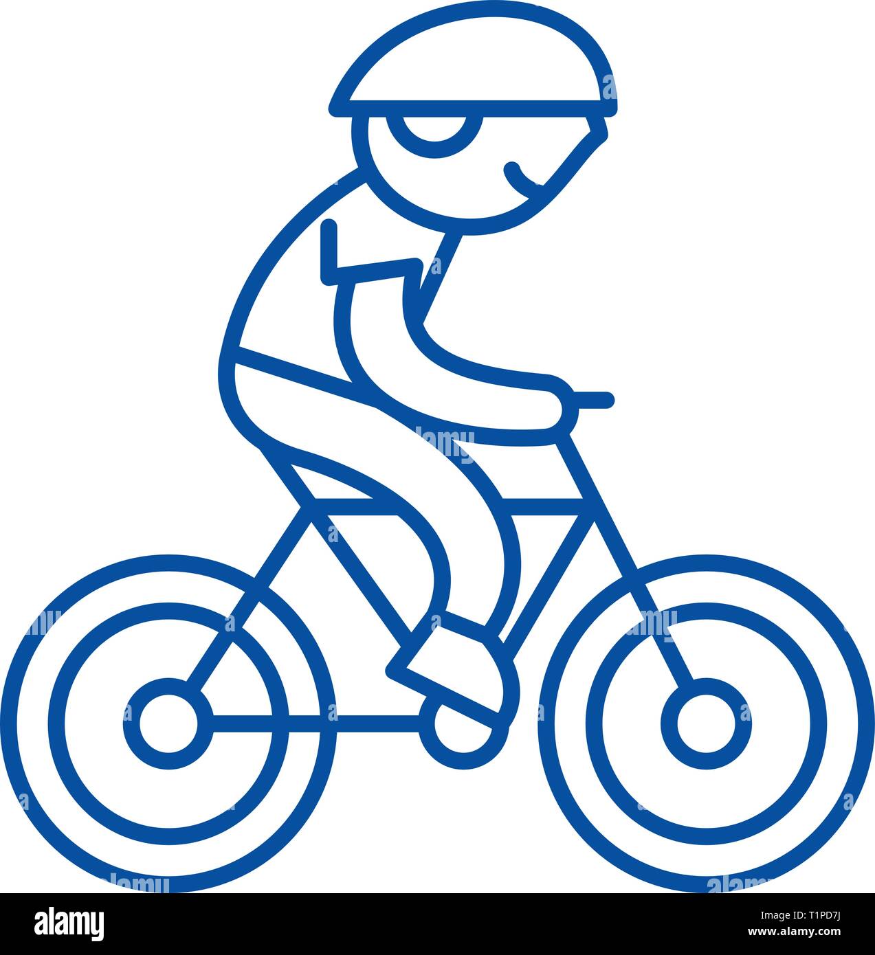 Niño pequeño, andar en bicicleta Imágenes vectoriales de stock - Alamy