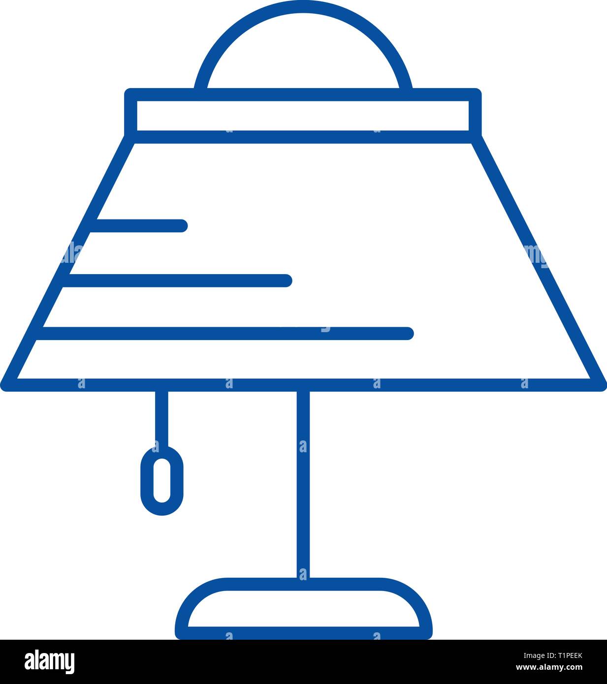 Lámpara de escritorio el icono de línea de concepto. Lámpara de escritorio  plano de símbolos vectoriales, firmar, esbozo de la ilustración Imagen  Vector de stock - Alamy