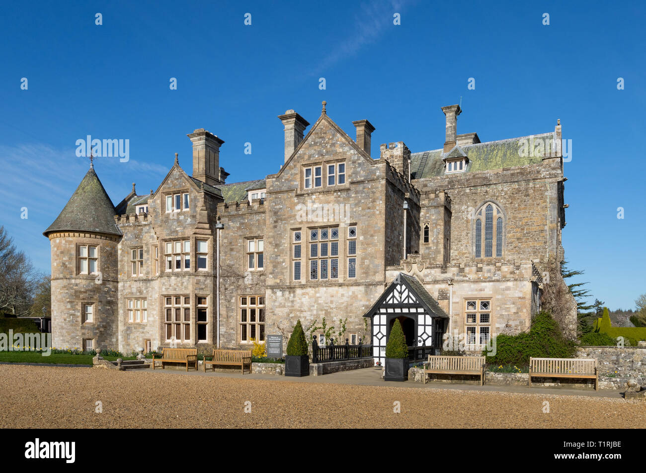 Casa Palacio Beaulieu, Beaulieu en New Forest, Hampshire Foto de stock