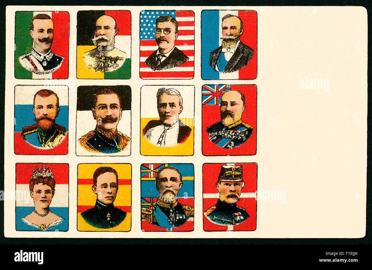 Alemania, Berlín, retratos de príncipes y presidentes, postal, envió 08. 06. 1907. , Additional-Rights-Clearance-Info-Not-Available Foto de stock