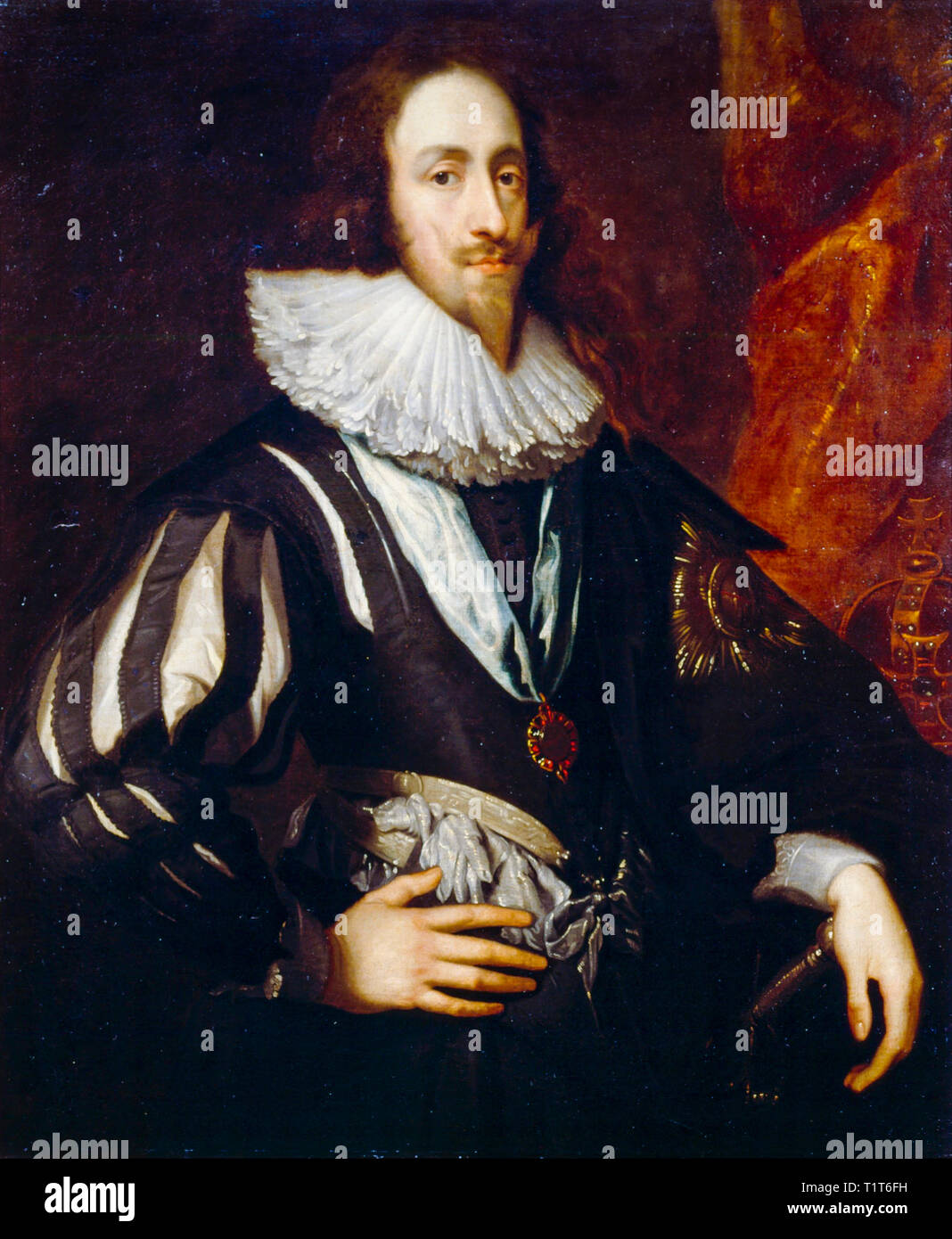 Carlos I de Inglaterra (1600-1649), después de Sir Anthony van Dyck, c. 1632 Foto de stock