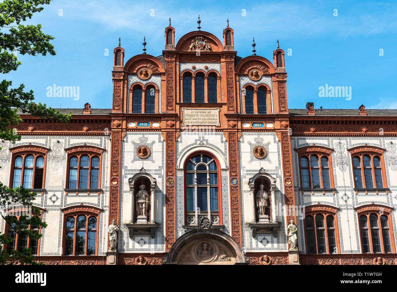 Universidad, Rostock, en el Estado federado de Mecklemburgo-Pomerania Occidental, Alemania Foto de stock