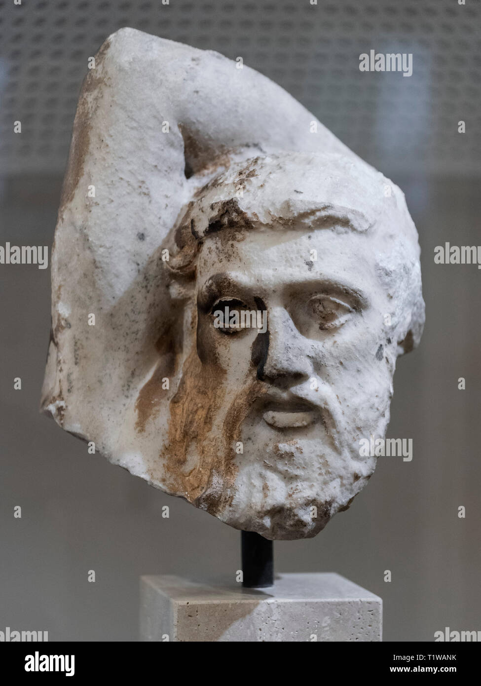 Copenhague. Dinamarca. Cabeza de un centauro, del Partenón de Atenas. Museo Nacional de Dinamarca. Comprado en Atenas en 1687 por un oficial de la Marina Danesa. Foto de stock