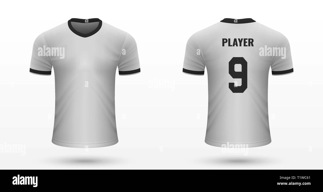 Futbol camisa Imágenes de stock en blanco y negro -