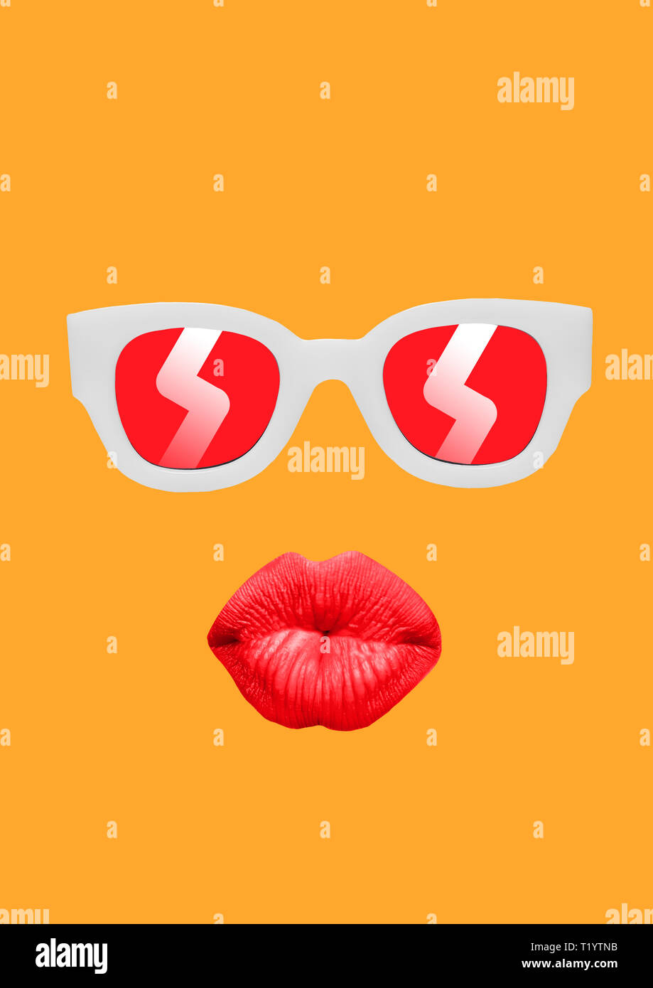 Pop Art Kiss Lips Fotos e Imágenes de stock Alamy