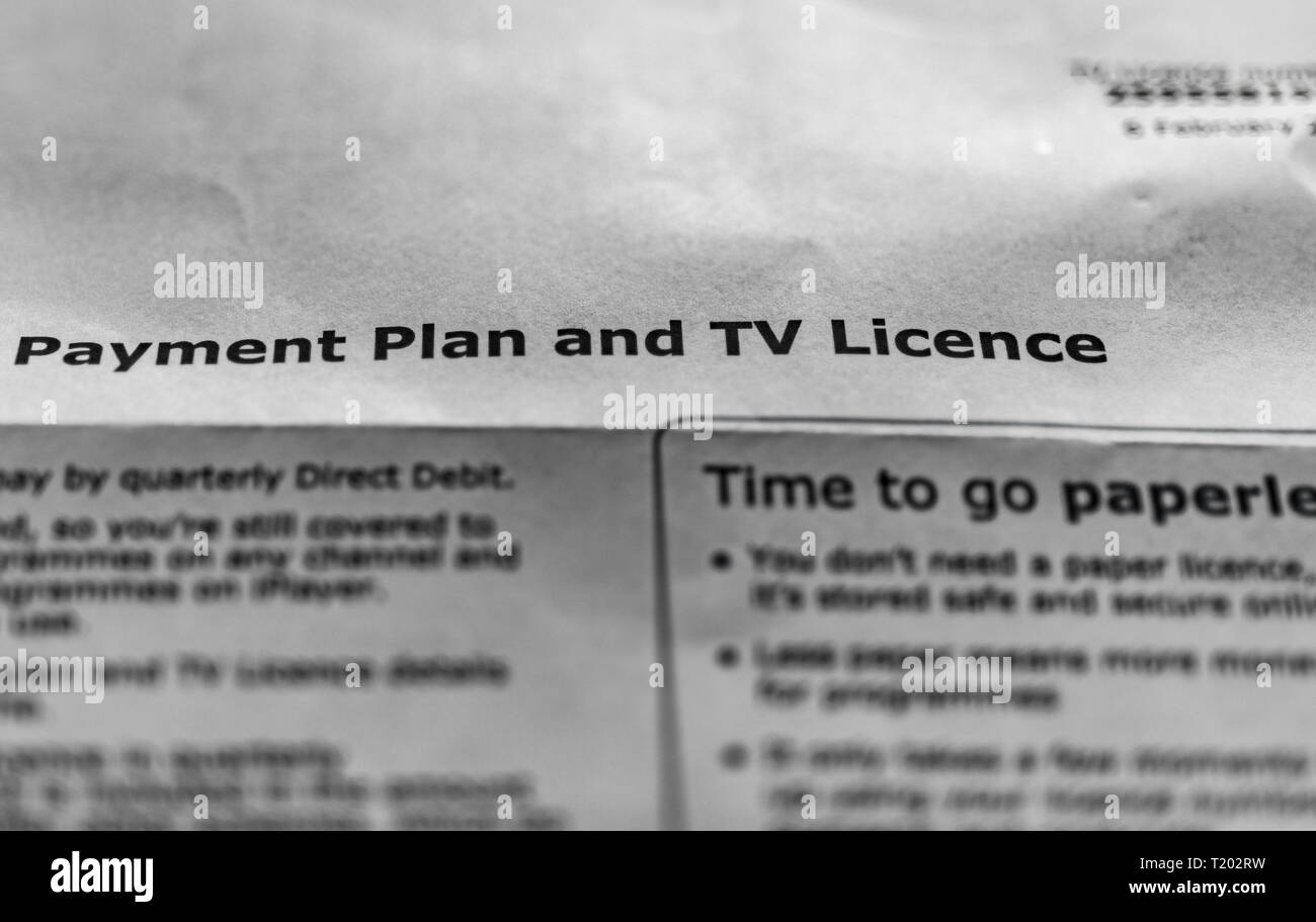 Licencias de Televisión Bill Foto de stock