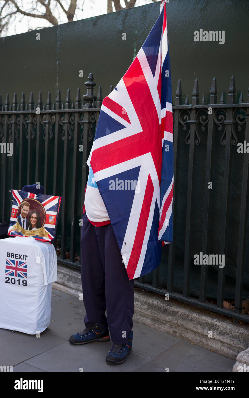 Londres, Reino Unido. 29 Mar, 2019. Pro Brexit manifestantes en la Plaza del Parlamento de Londres: Roger crédito Hutchings/Alamy Live News Foto de stock