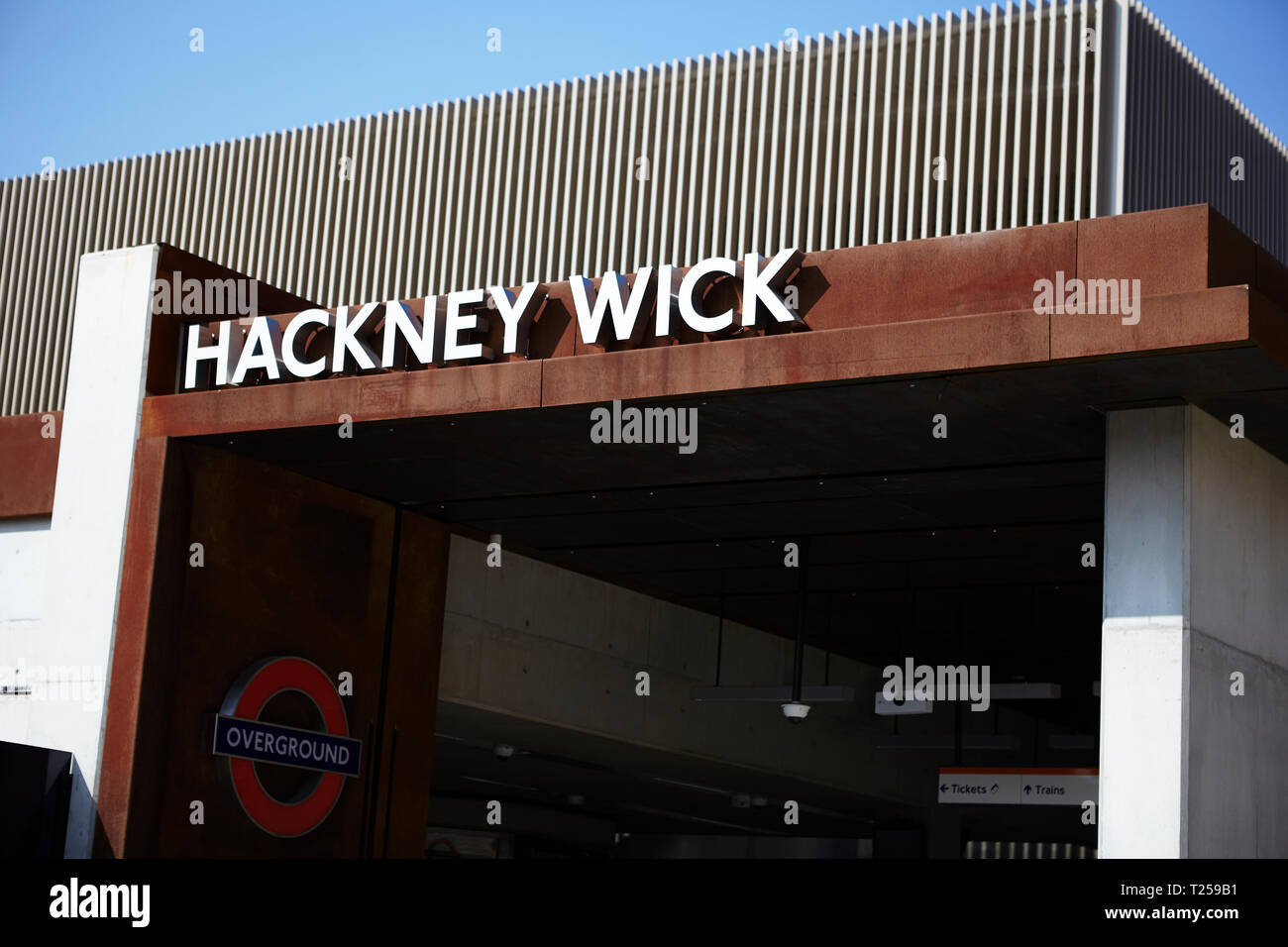 La estación Hackney wick superficial Foto de stock
