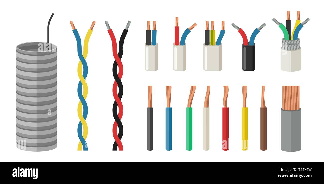 Cables eléctricos Ilustración del Vector