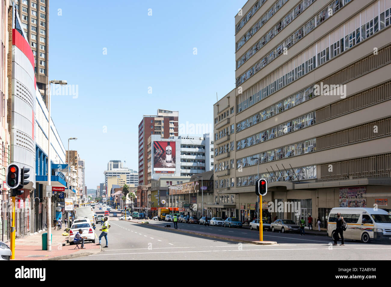 Dr Pixley Ka Seme Street, Durban, KwaZulu-Natal, Sudáfrica Foto de stock