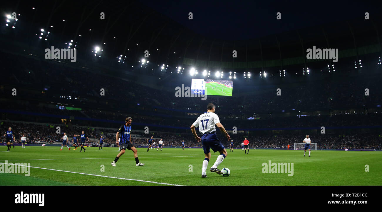 Una vista general durante el partido entre Leyendas Las leyendas de Tottenham Hotspur contra el Inter de Milán leyendas en White Hart Lane Stadium de Londres, Inglaterra, el 30 de Foto de stock