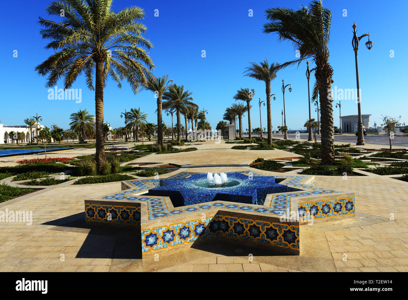 La hermosa Qasr Al Watan - Palacio Presidencial en Abu Dhabi, Emiratos Árabes Unidos. Foto de stock