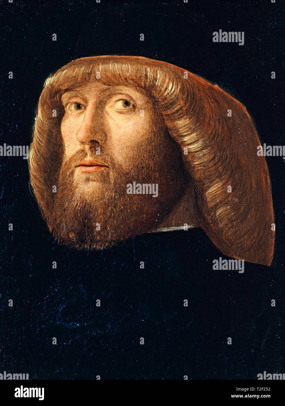 Giovanni Bellini, un hombre barbado, pintura, 1485 Foto de stock