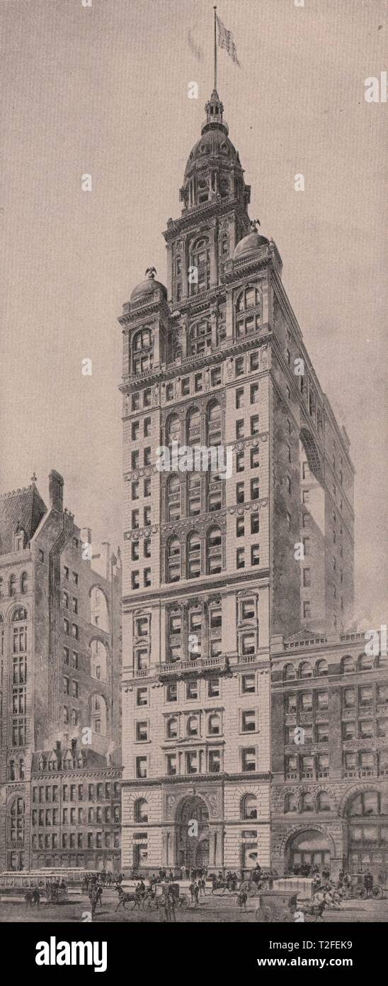 Manhattan Life Insurance Co.'s Building-64 66 y Broadway. Foto de stock