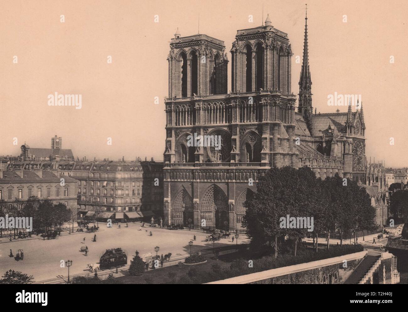 Notre-Dame (fachada) Foto de stock