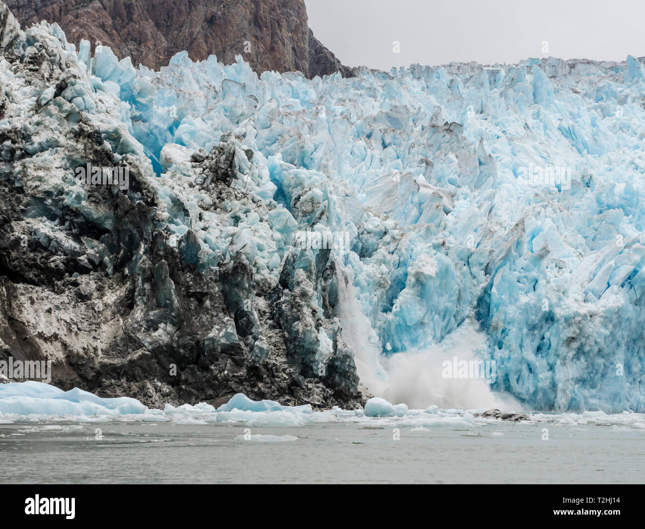 South Sawyer Glaciar, Tracy Arm-Fords Terror zona silvestre, sureste de Alaska, Estados Unidos de América Foto de stock