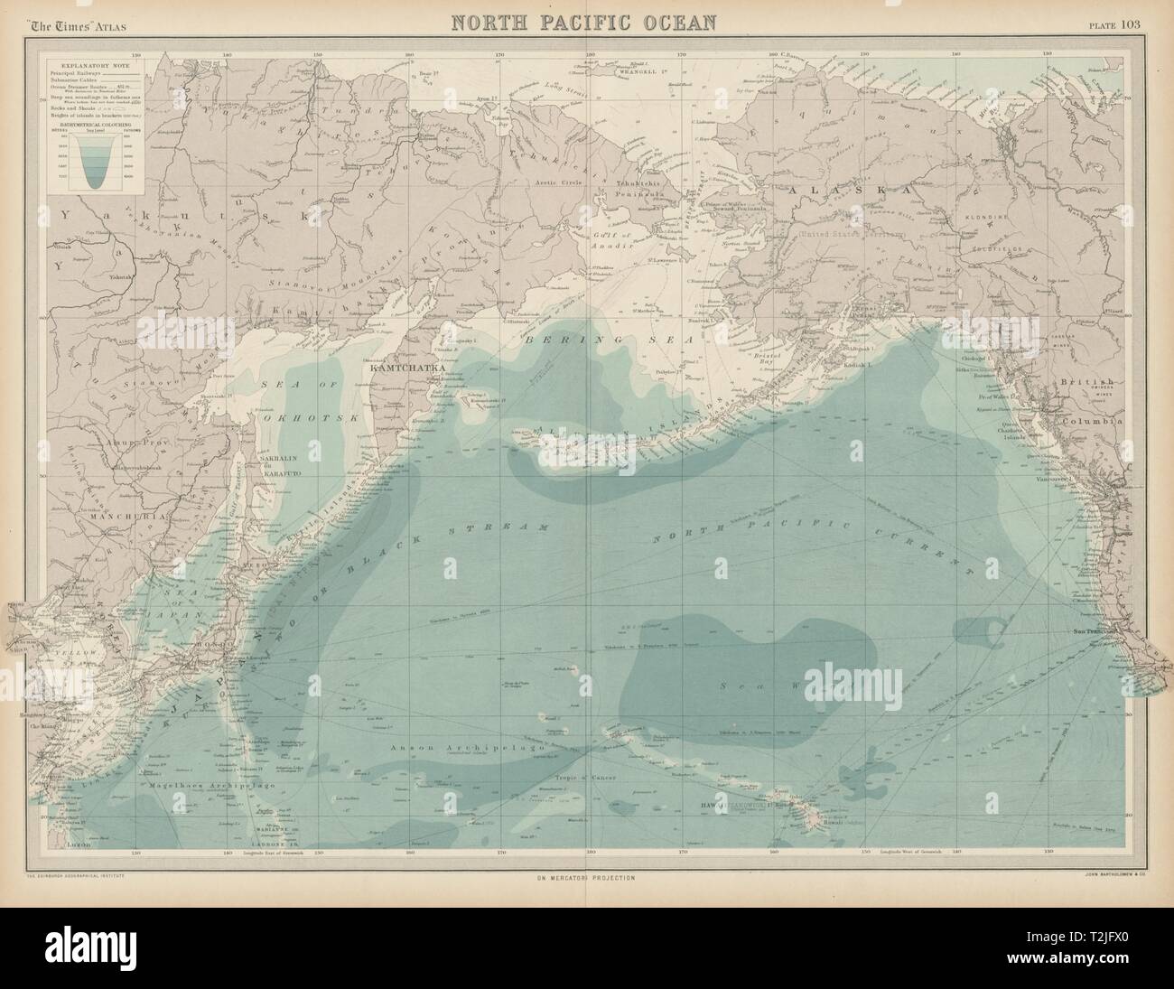 Mapa del mar de bering fotografías e imágenes de alta resolución - Alamy