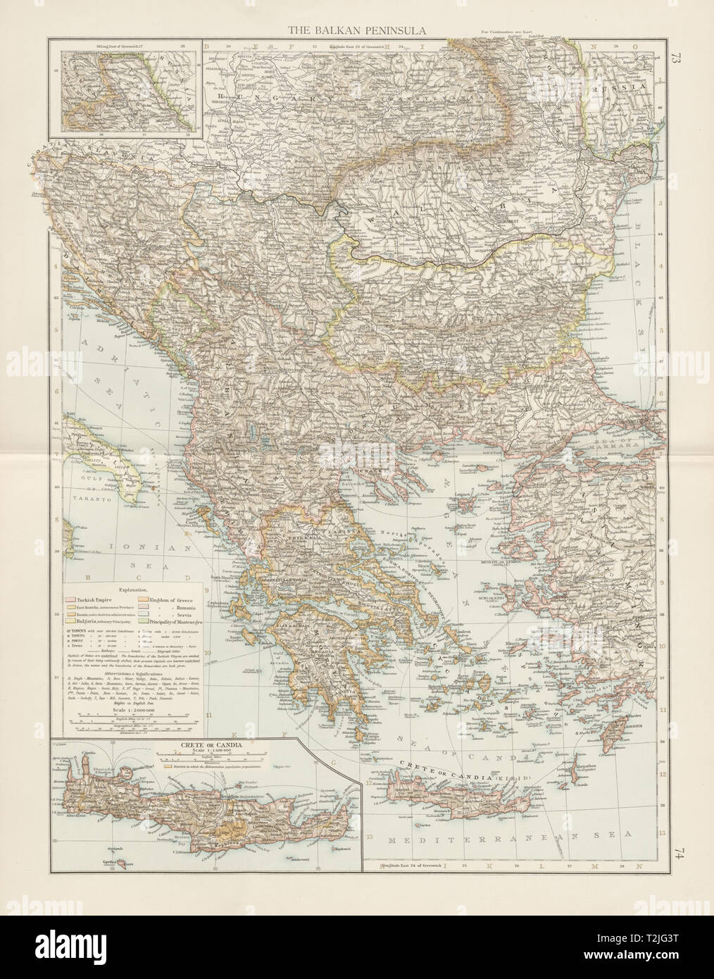 En la península de los Balcanes. Imperio Turco. Rumelia Oriental Grecia