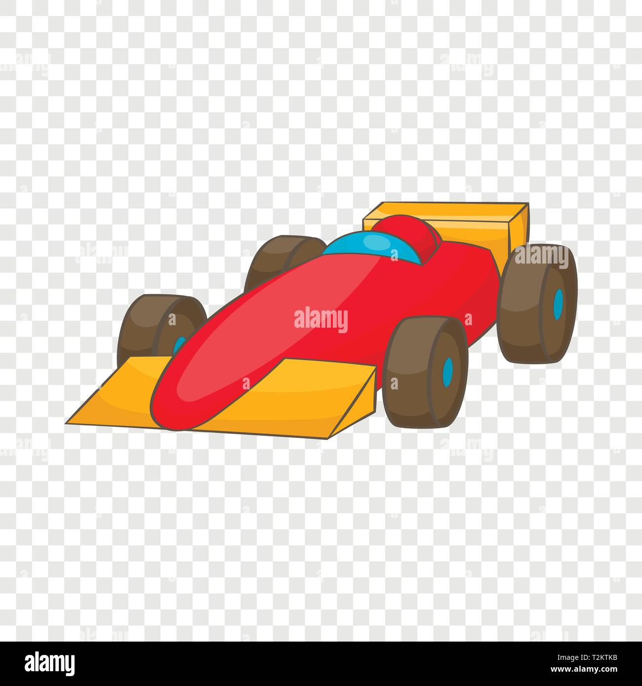 Icono de autos de carrera en el estilo de dibujos animados aislado sobre  fondo para cualquier diseño web Imagen Vector de stock - Alamy
