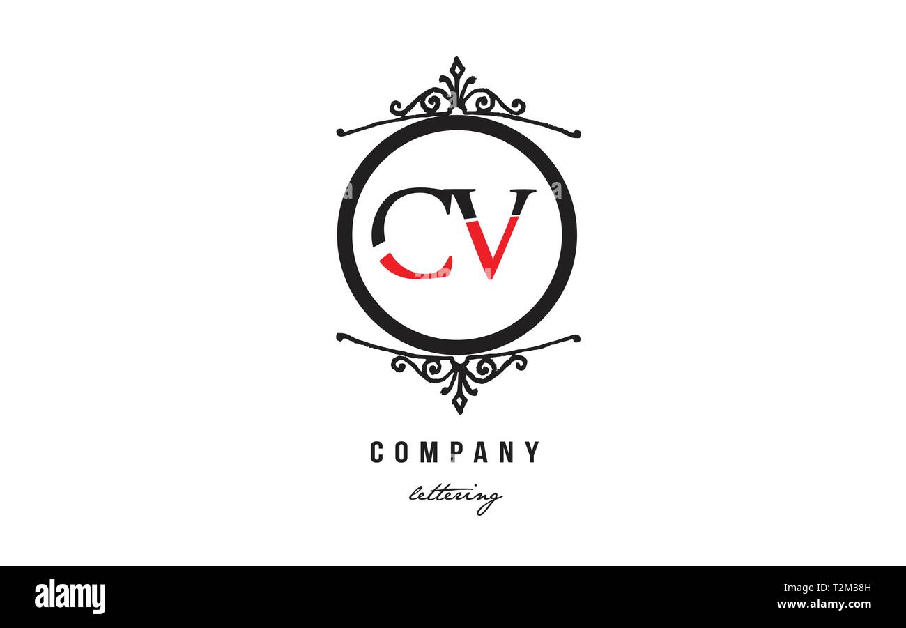 Diseno De Logotipo Letra Del Alfabeto Combinacion Cv C V Con