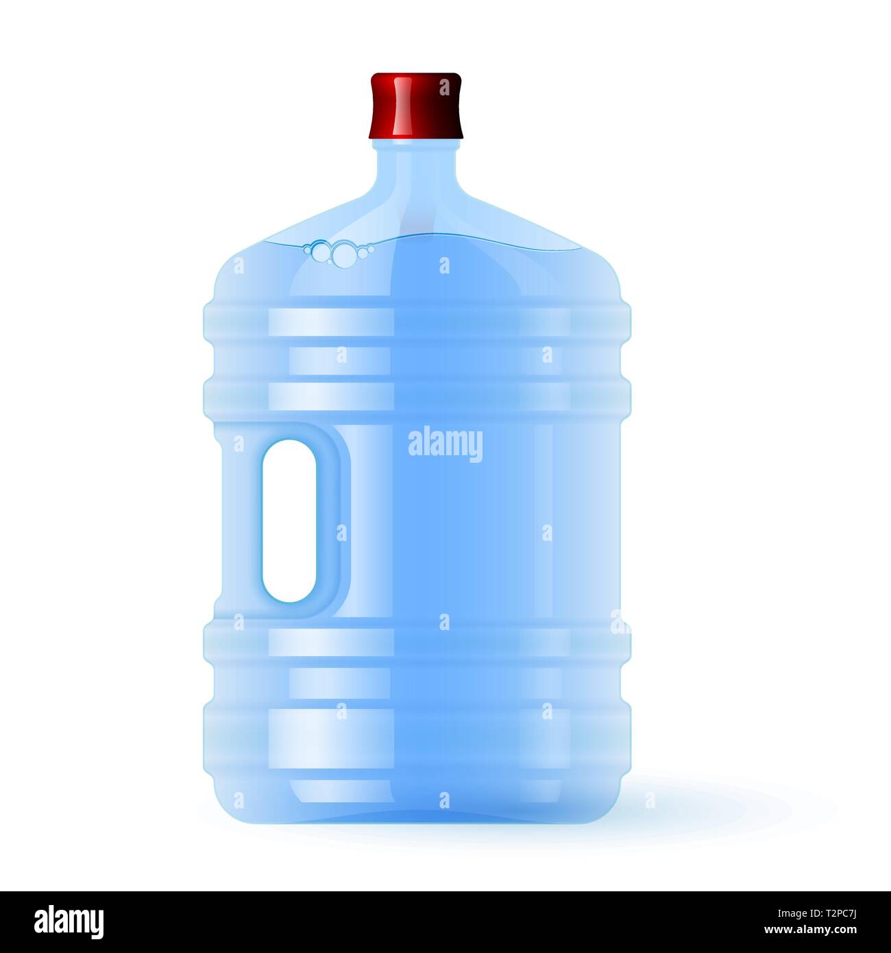 Vaso de plástico grande con agua. Volumen de cinco galones. Limpieza de  primavera o agua purificada Imagen Vector de stock - Alamy