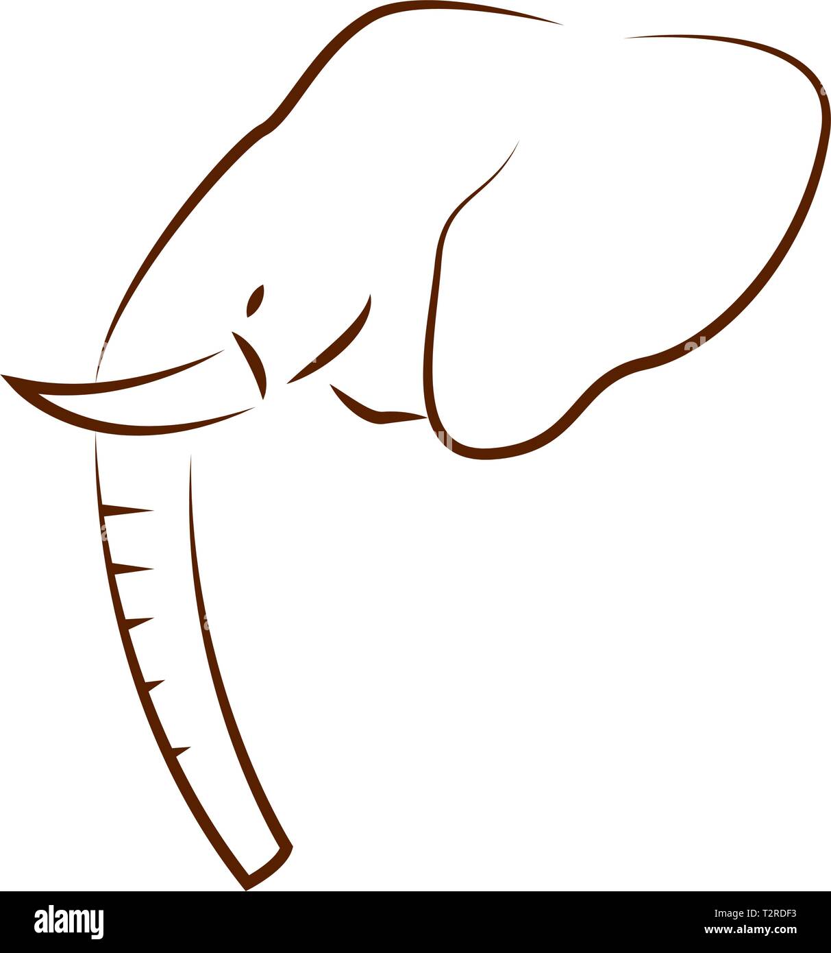 Elefante Abstracto Dibujar Sobre Un Fondo Blanco Diseno De Ilustraciones Vectoriales Imagen Vector De Stock Alamy
