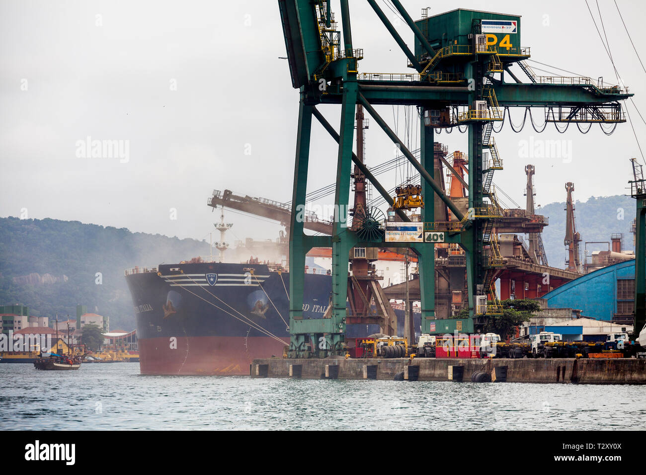 El puerto de Santos, estado de Sao Paulo Brasil Fotografía de stock - Alamy