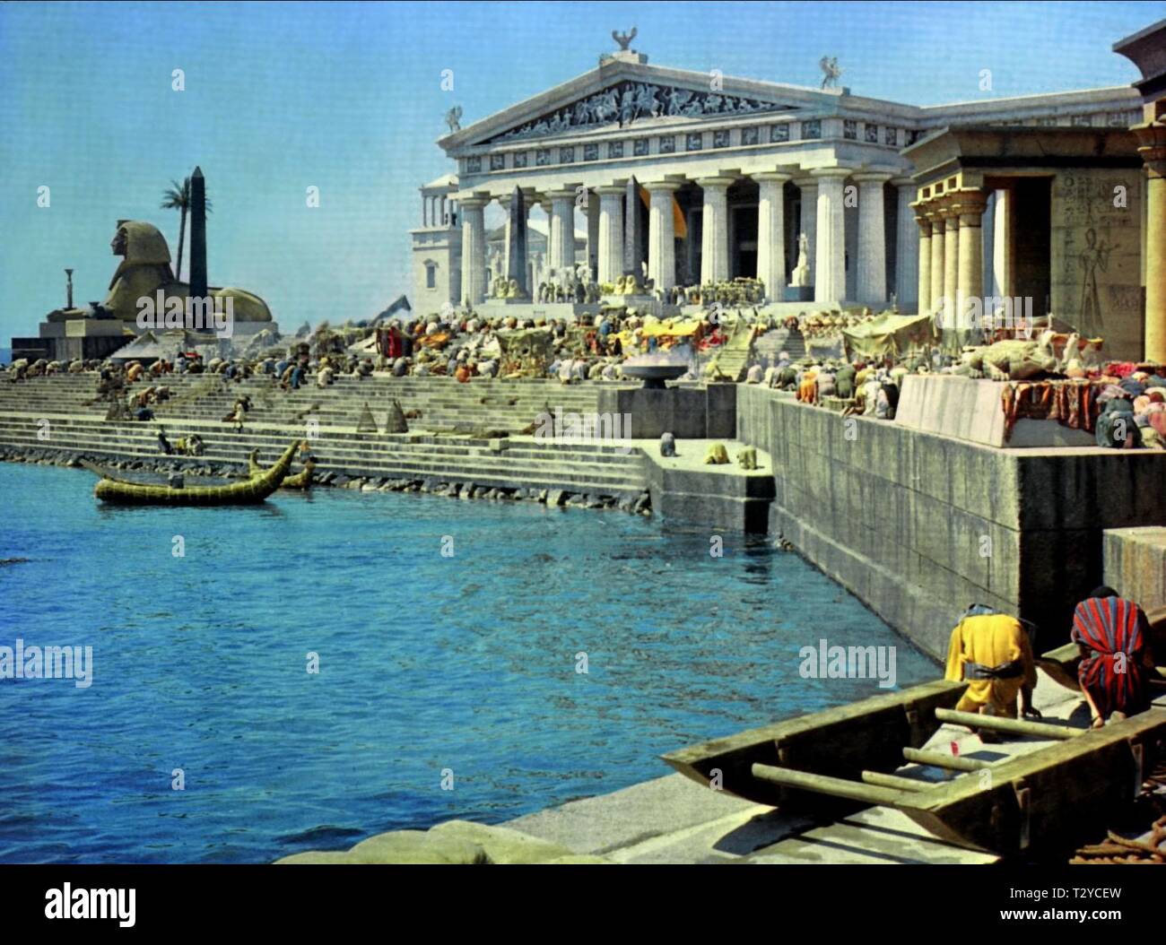 Palacio egipcio escena, Cleopatra, 1963 Fotografía de stock Alamy