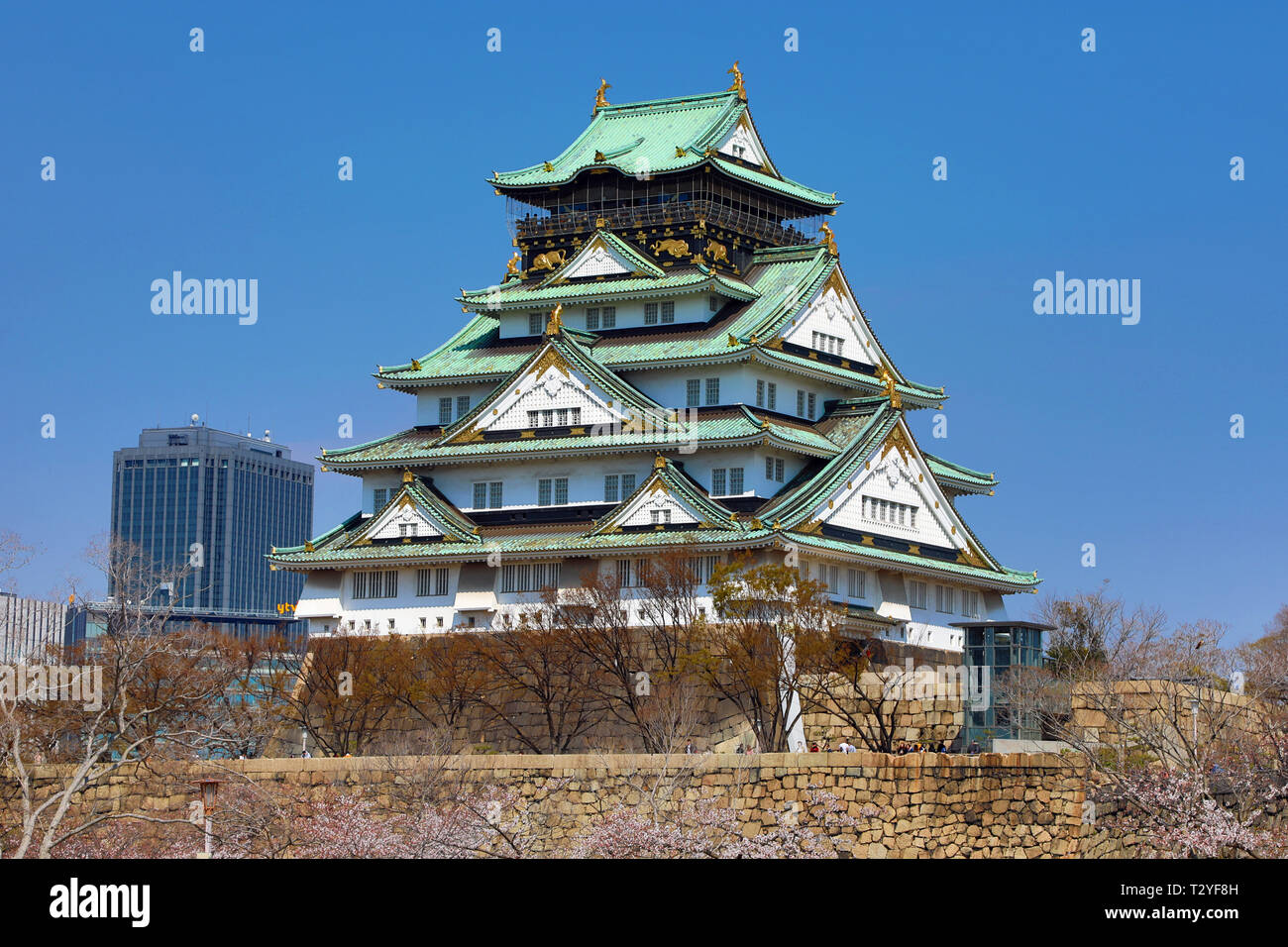 El Castillo de Osaka, Osaka, Japón Foto de stock