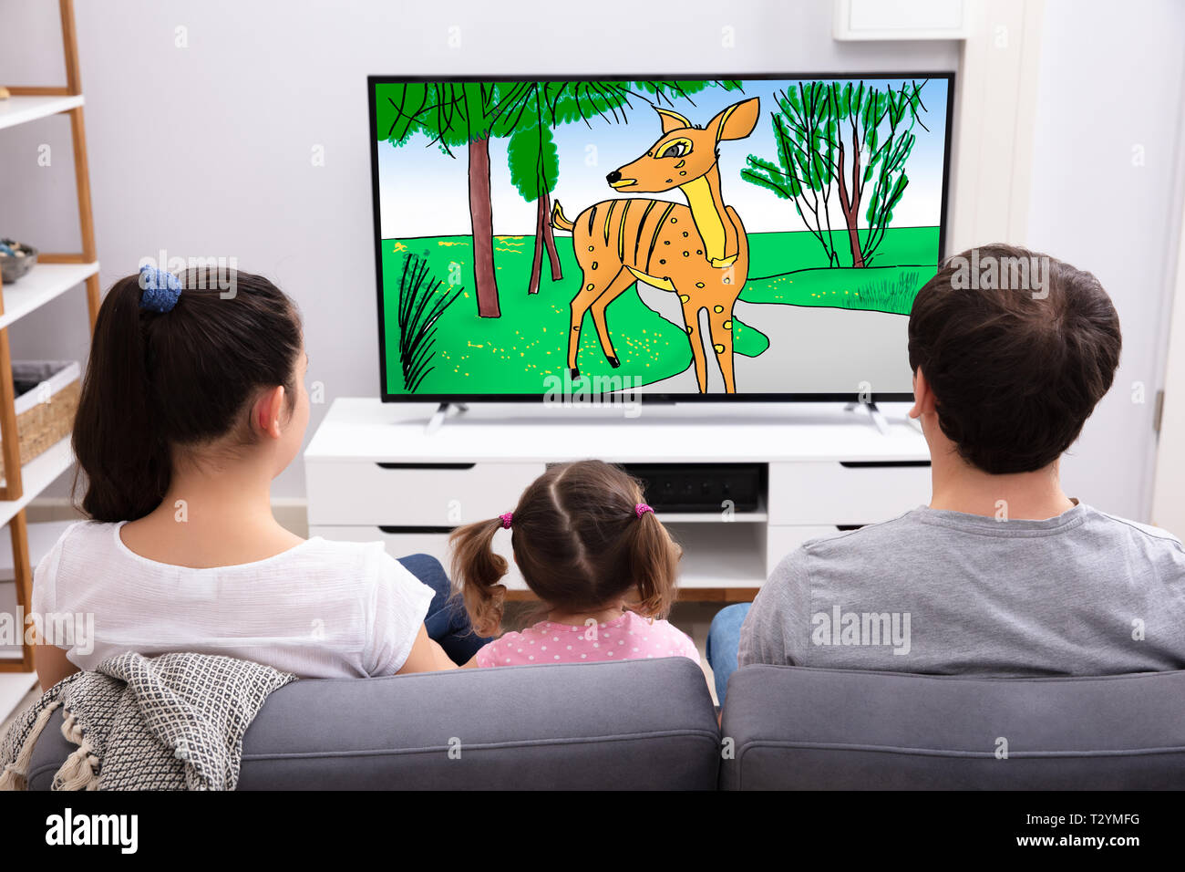 Personas viendo television dibujos fotografías e imágenes de alta  resolución - Alamy