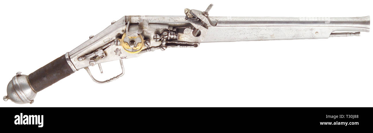 Las armas pequeñas, pistolas, pistola wheellock, réplica, estilo alrededor de 1580, Additional-Rights-Clearance-Info-Not-Available Foto de stock
