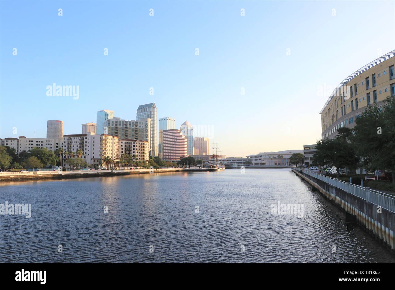 Tampa, Florida - El horizonte al amanecer Foto de stock