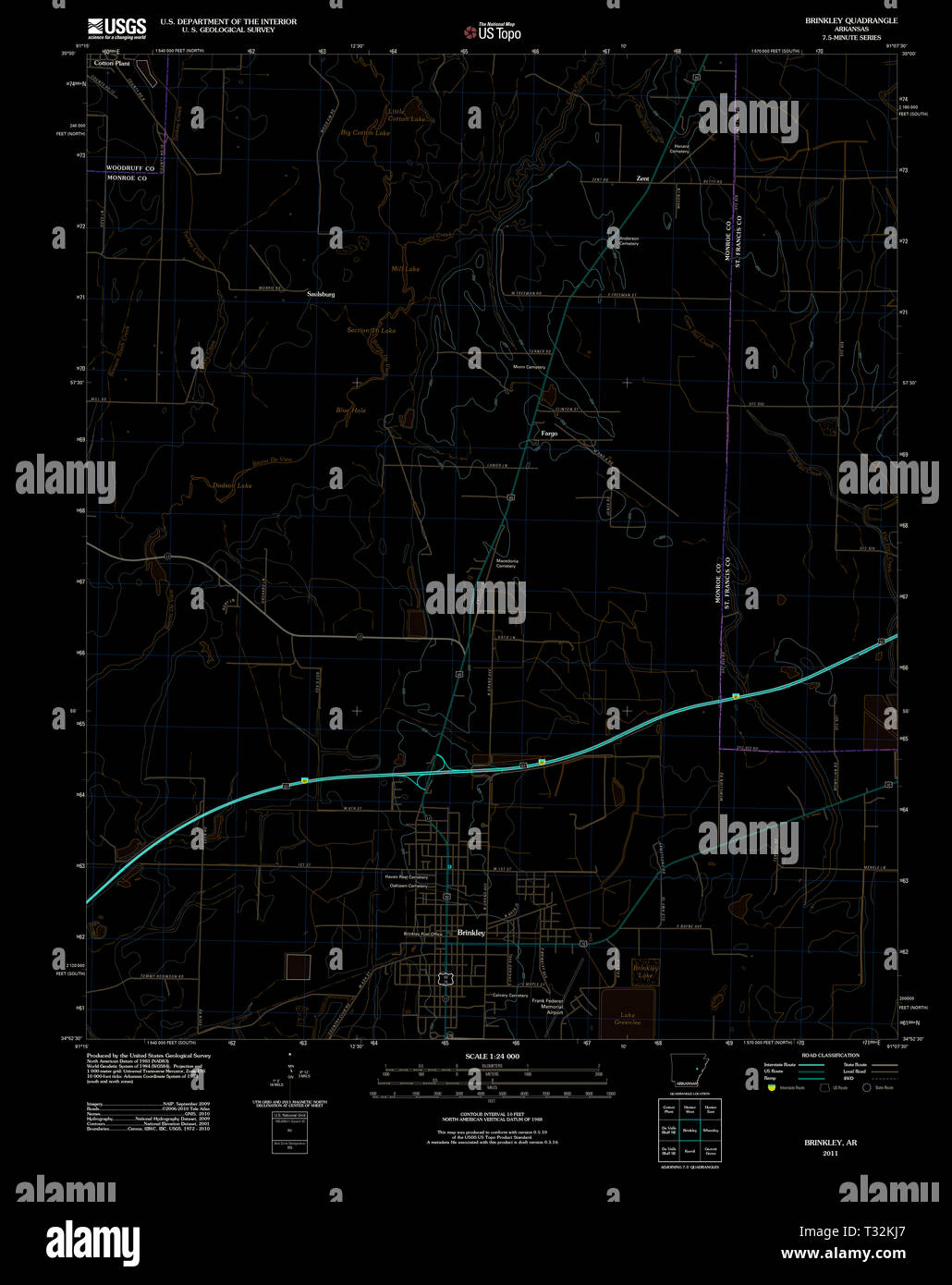 Mapa de brinkley arkansas fotografías e imágenes de alta resolución Alamy