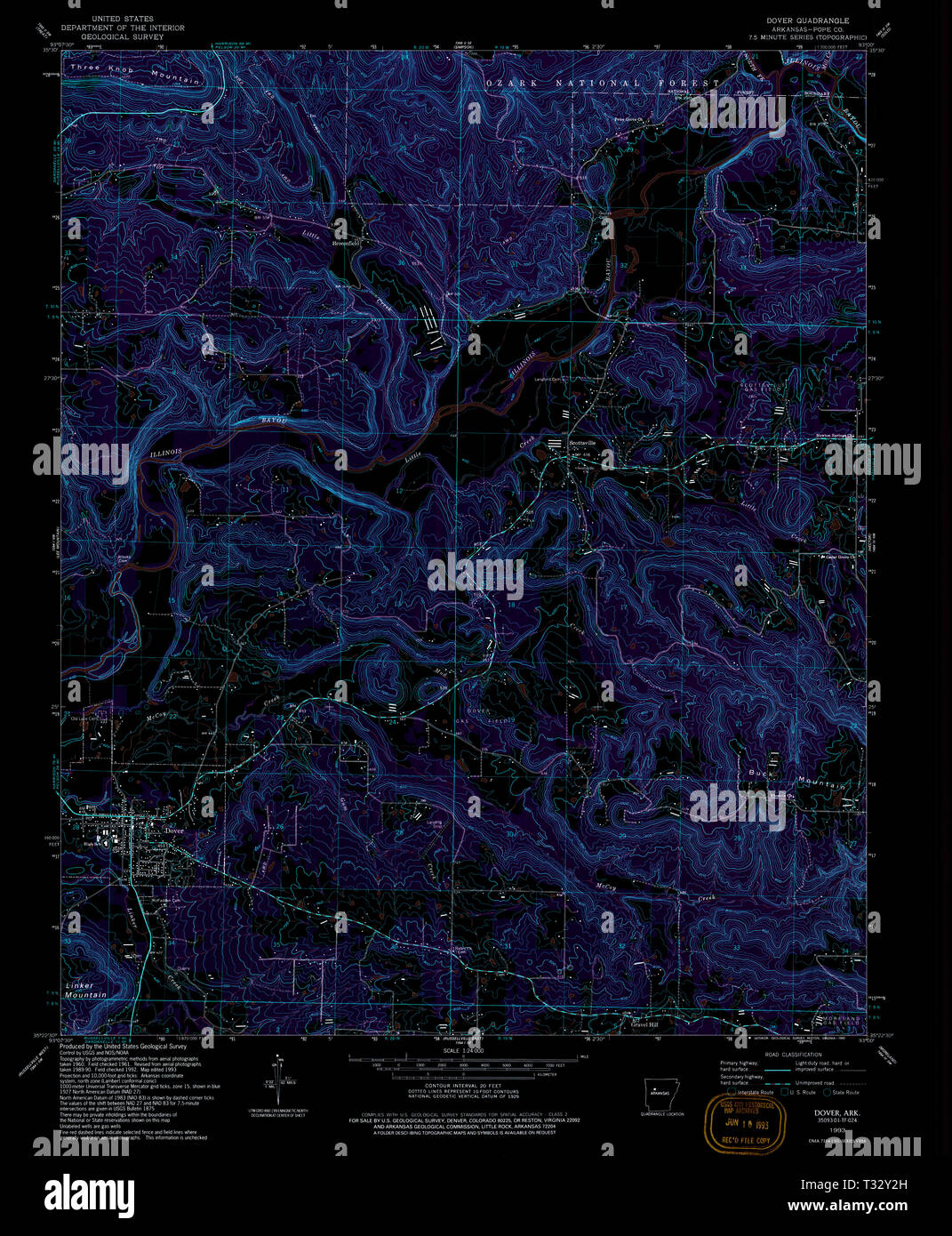 Mapa de dover arkansas fotografías e imágenes de alta resolución Alamy